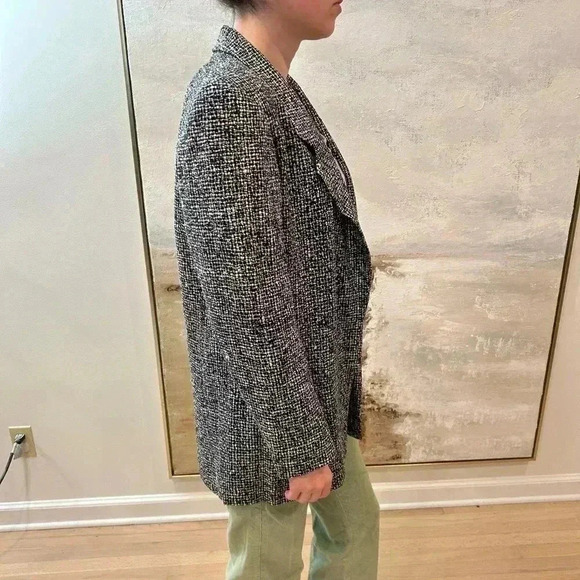 Vintage Earl Rutenberg Tweed oversized jacket blazer size S-M - Picture 4 of 8